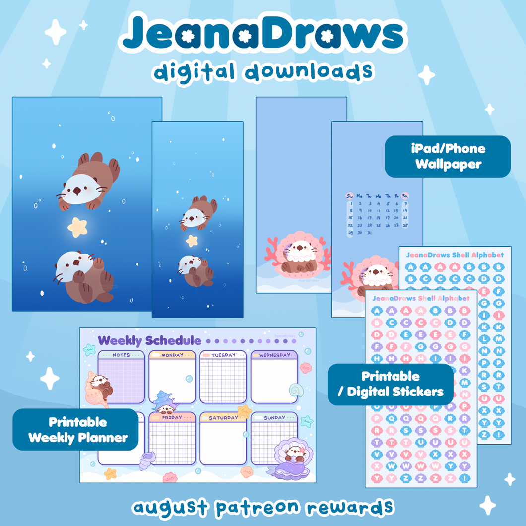 August Patreon Digital Downloads