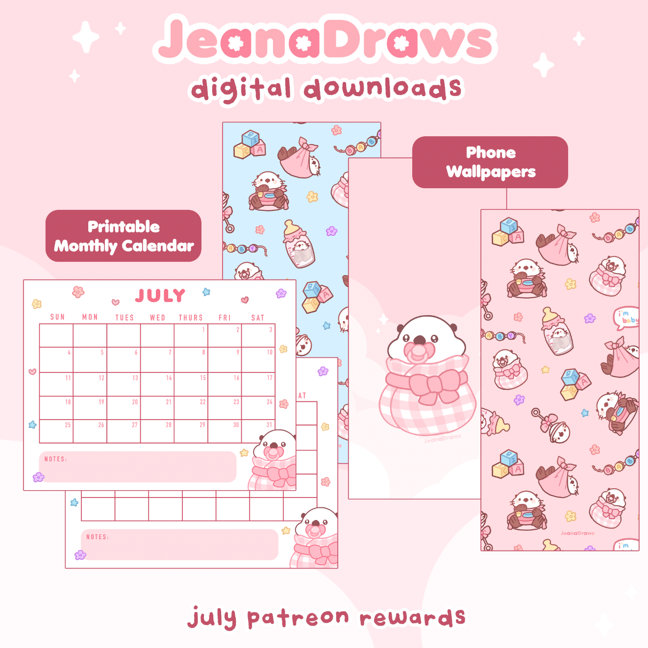 July Patreon Digital Downloads