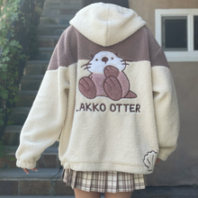 Load image into Gallery viewer, Fluffy Lakko Otter Zip Up Hoodie
