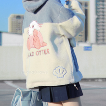 Load image into Gallery viewer, Fluffy Lakko Otter Zip Up Hoodie
