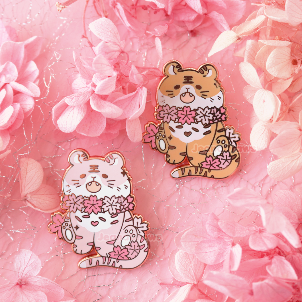 Sakura Tiger Enamel Pin