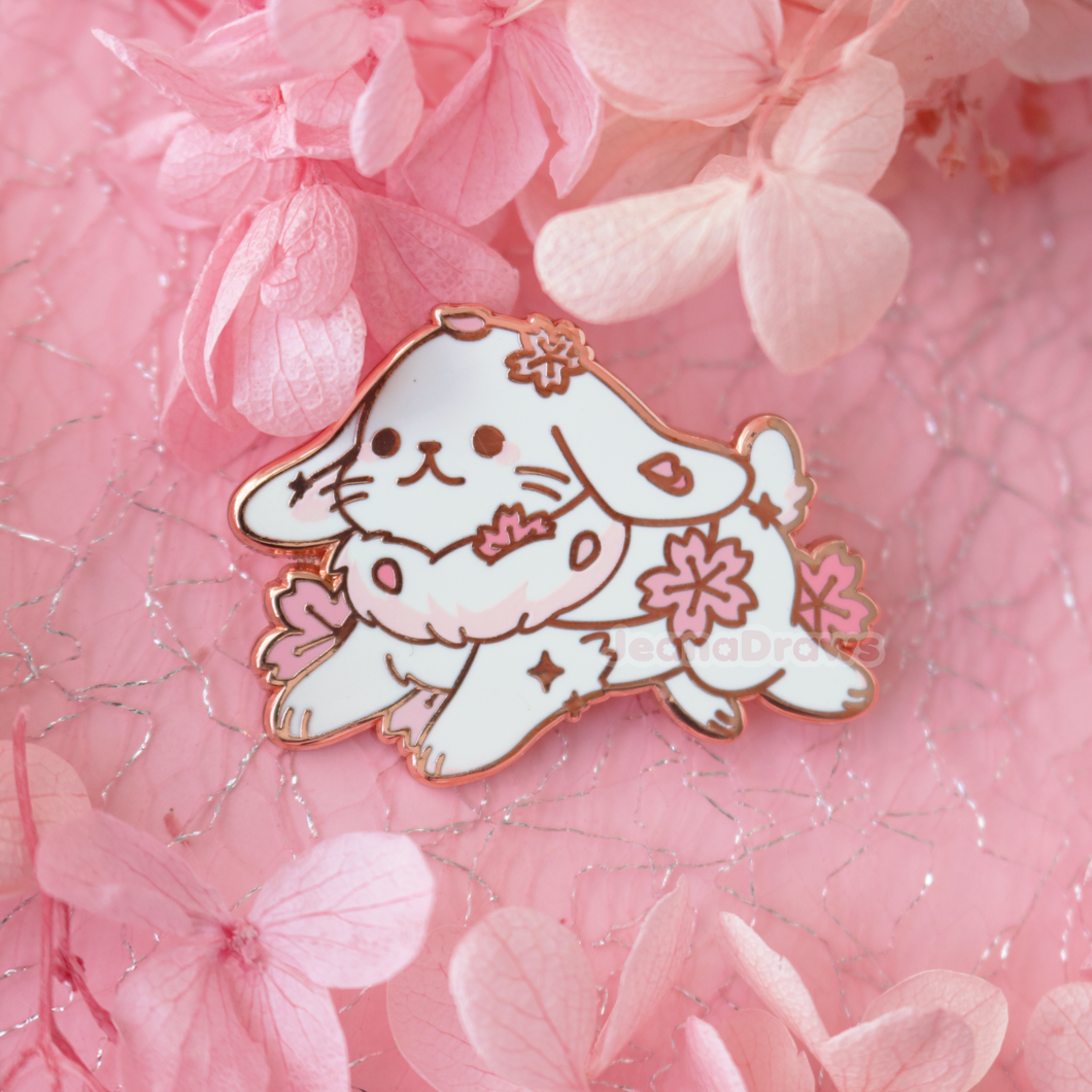 Sakura Rabbit Enamel Pin