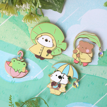 Load image into Gallery viewer, Arcasian x JeanaDraws: 4 Piece Enamel Pin Set
