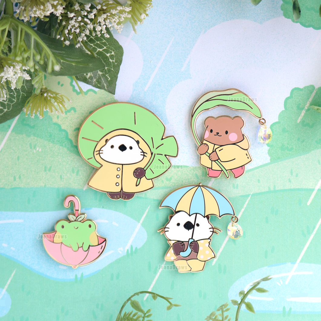 Arcasian x JeanaDraws: 4 Piece Enamel Pin Set