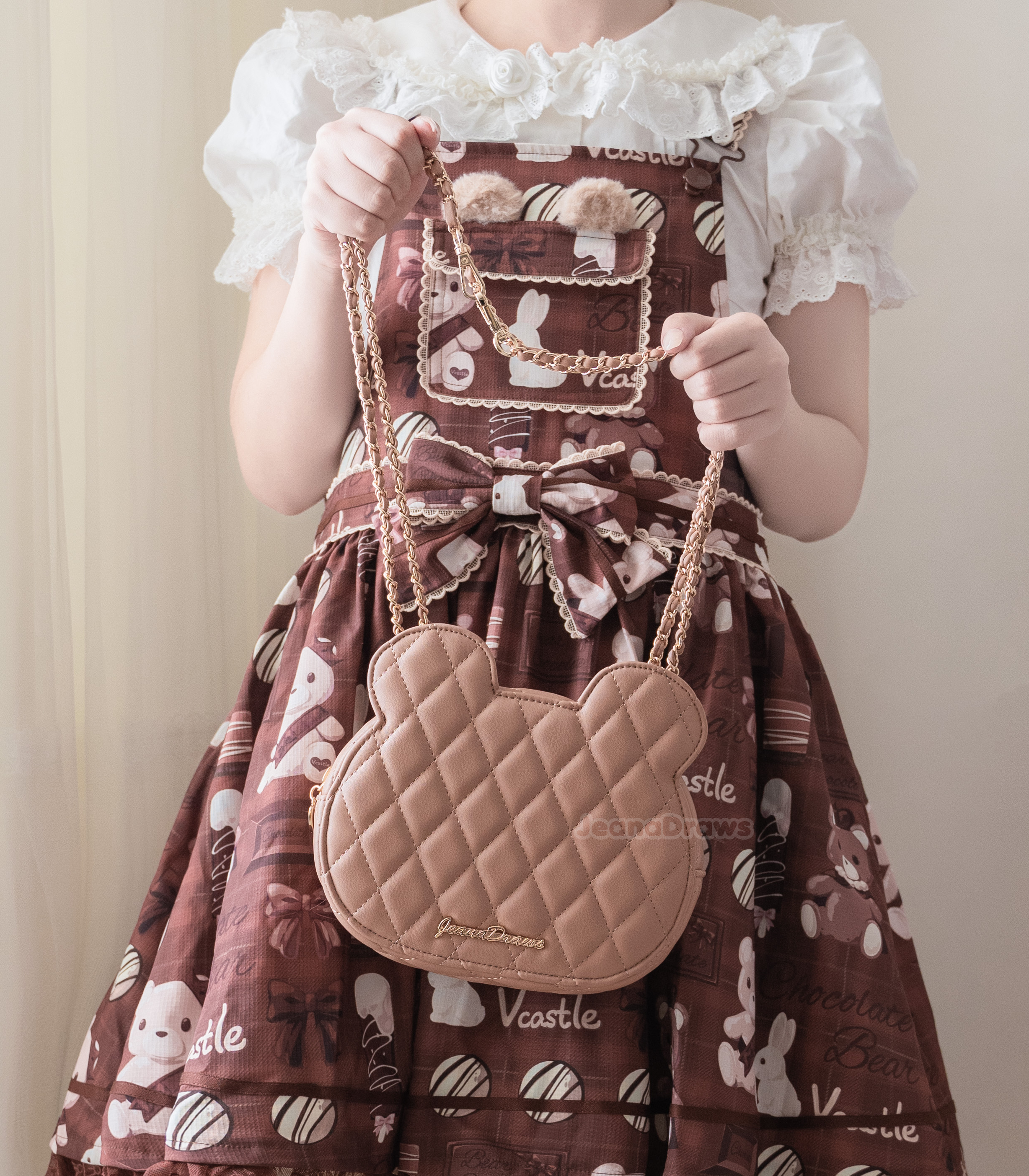 Bear Quilted Handbag