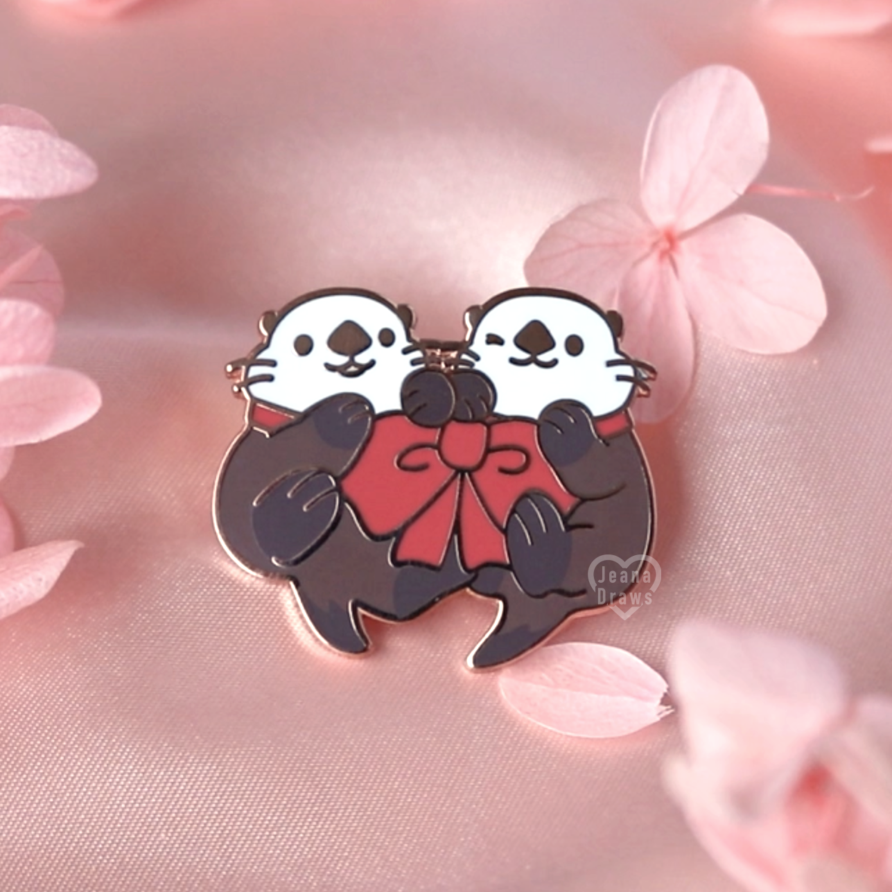 Otter Half Enamel Pin