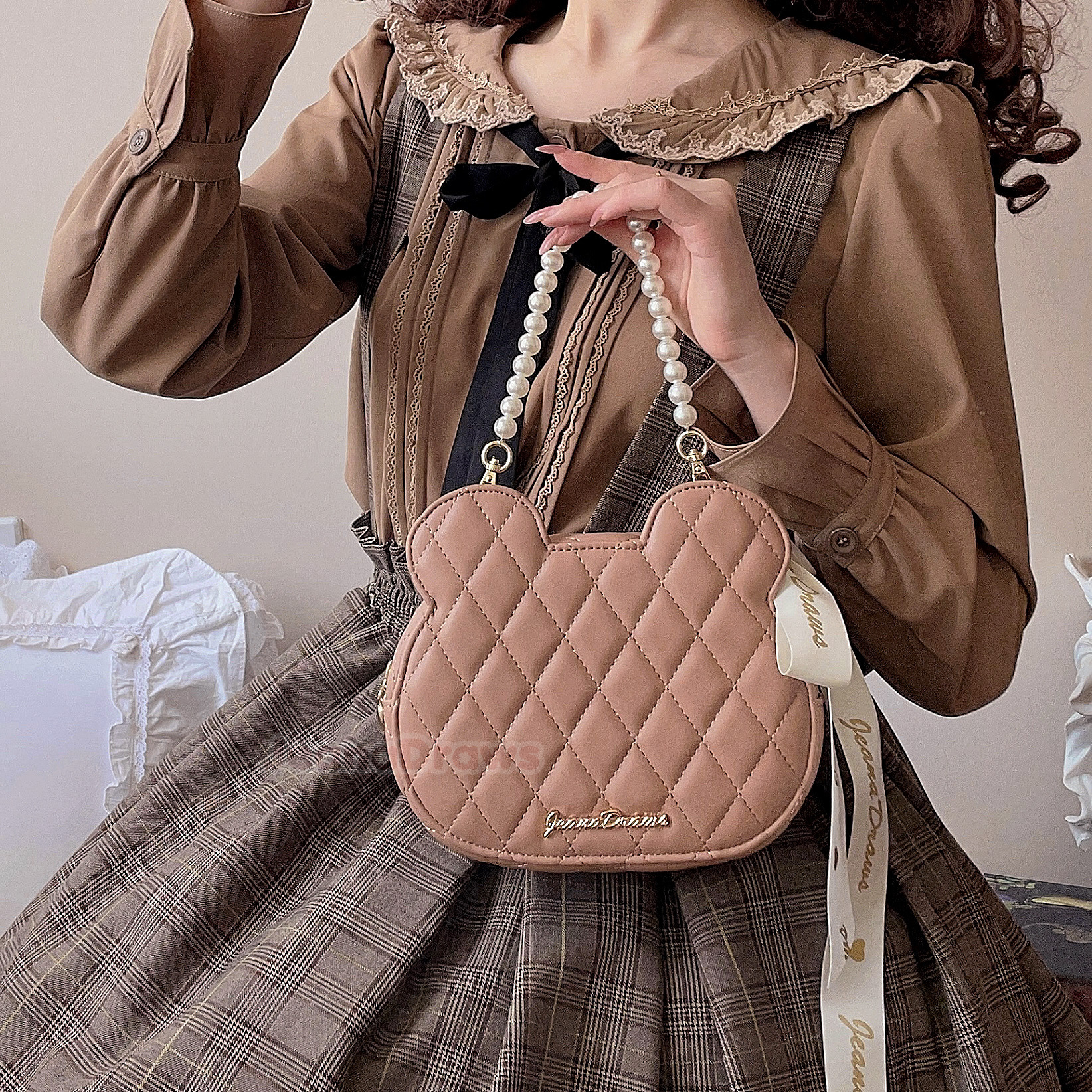 Bear Quilted Handbag