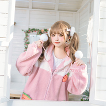 Load image into Gallery viewer, Fluffy Bunny Zip Up Hoodie
