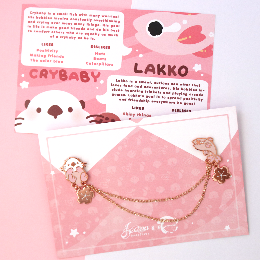 JeanaDraws x Umvvelt: Lakko & Crybaby Collar Pins