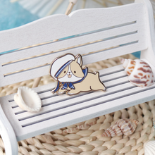 Load image into Gallery viewer, Sailor Corgi Enamel Pin
