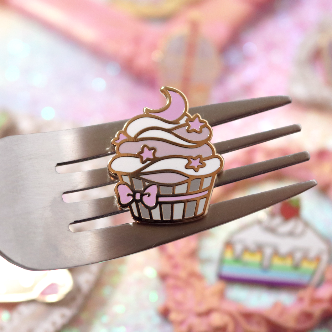 Demigirl Cupcake Enamel Pin