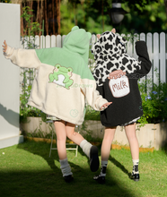 Load image into Gallery viewer, Fluffy Cow Zip Up Hoodie
