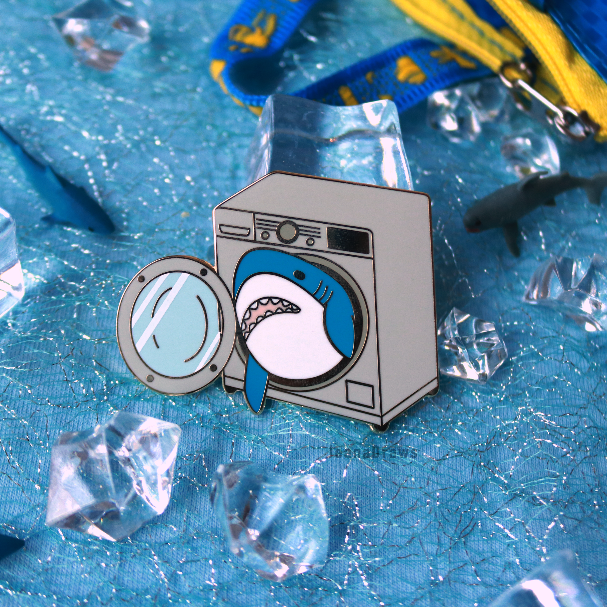 Laundry Shark Enamel Pin