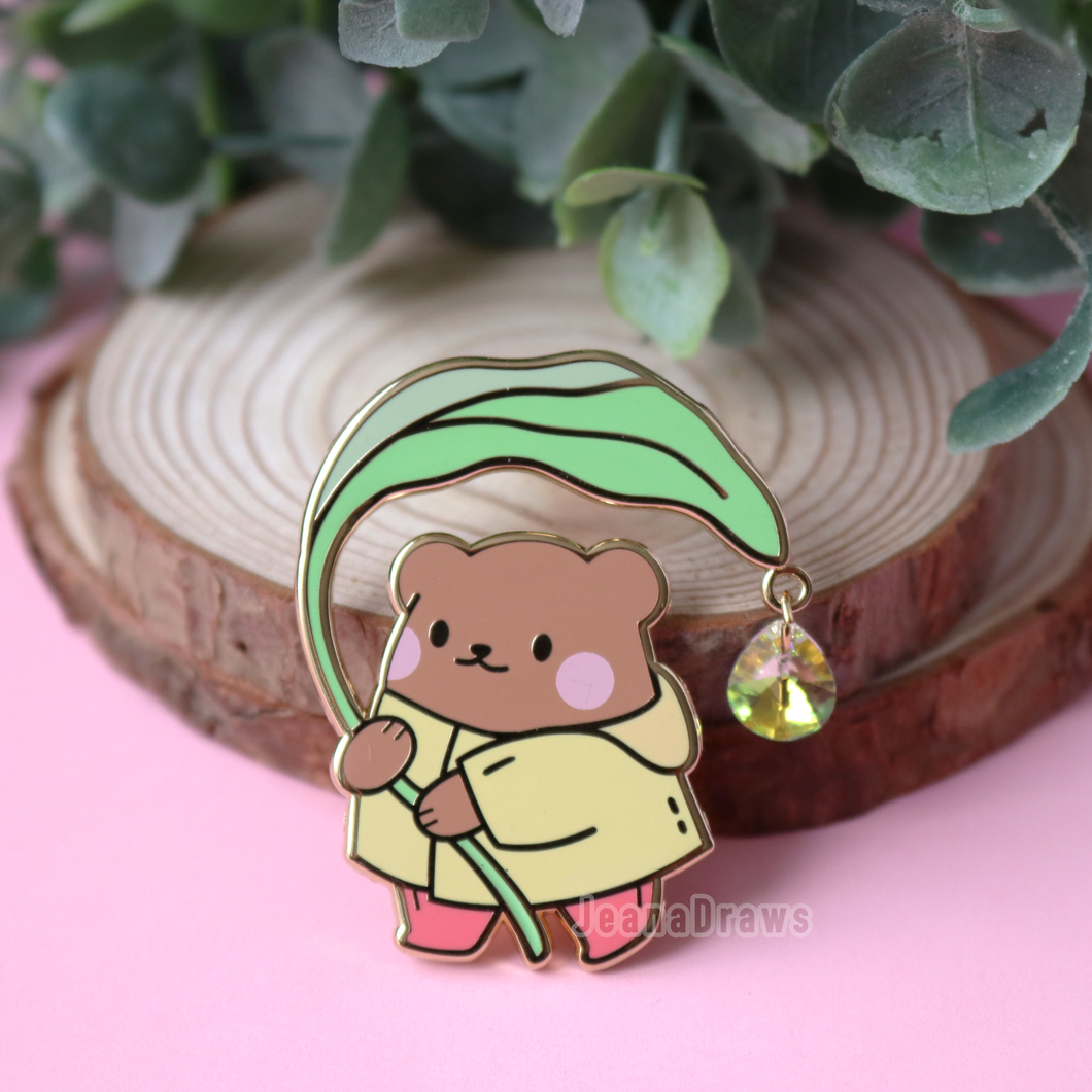 Arcasian x JeanaDraws: Leaf Bear Enamel Pin