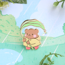 Load image into Gallery viewer, Arcasian x JeanaDraws: Leaf Bear Enamel Pin
