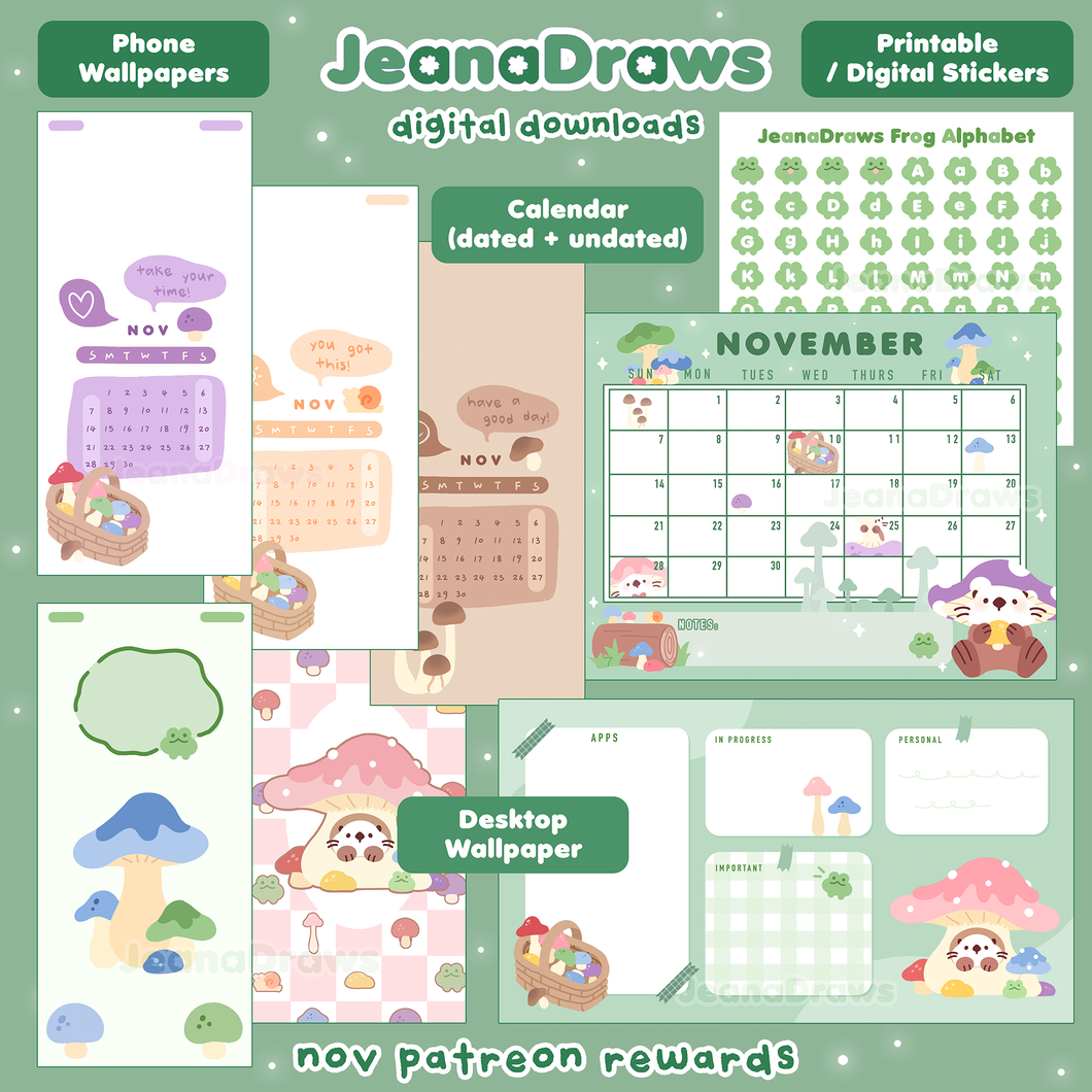 November Patreon Digital Downloads