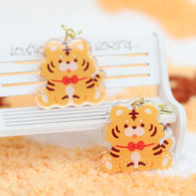 Load image into Gallery viewer, Orange Tiger Acrylic Keychain
