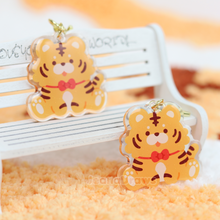 Load image into Gallery viewer, Orange Tiger Acrylic Keychain
