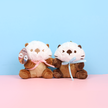 Load image into Gallery viewer, Lakko Otter Magnetic Plush Keychain Pair
