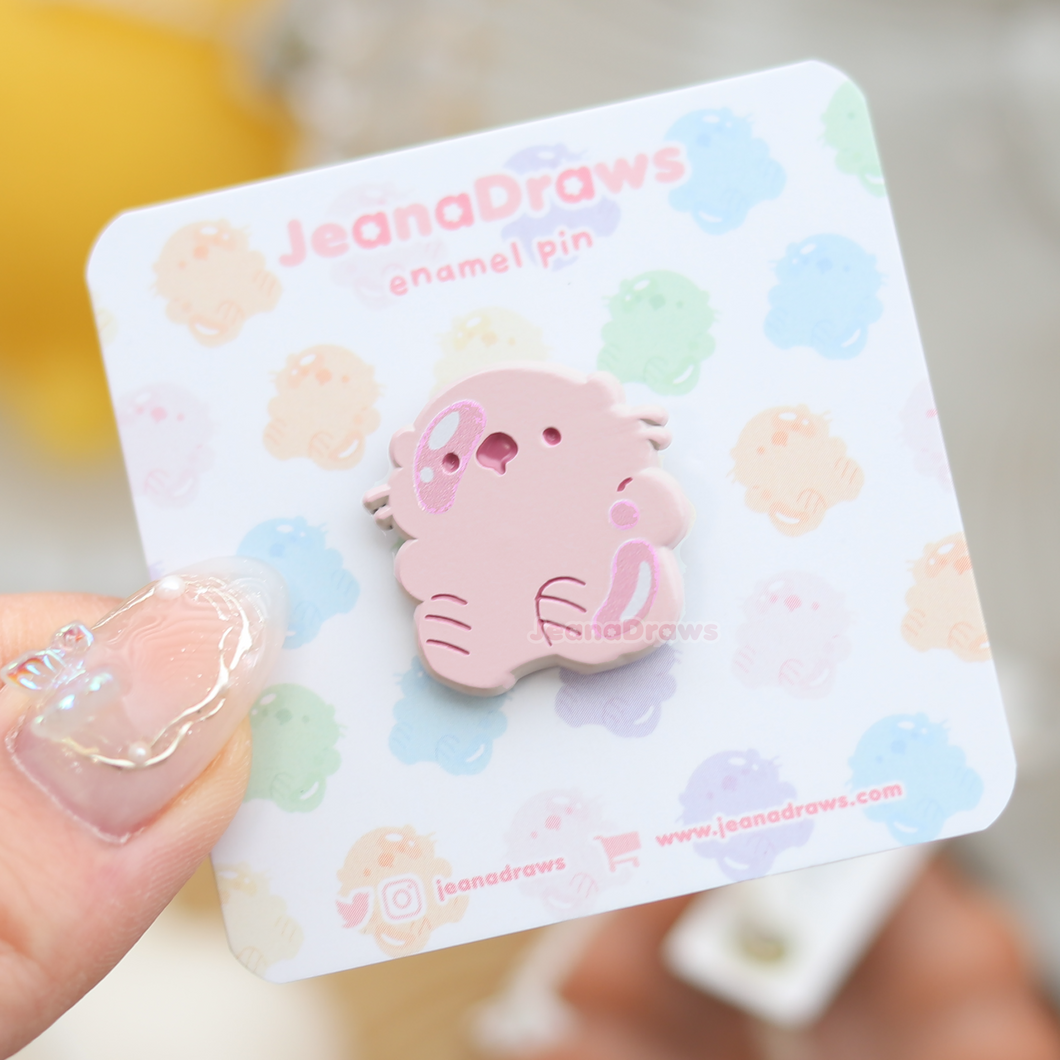 Jelly Lakko Dyed Metal Pin - Pink