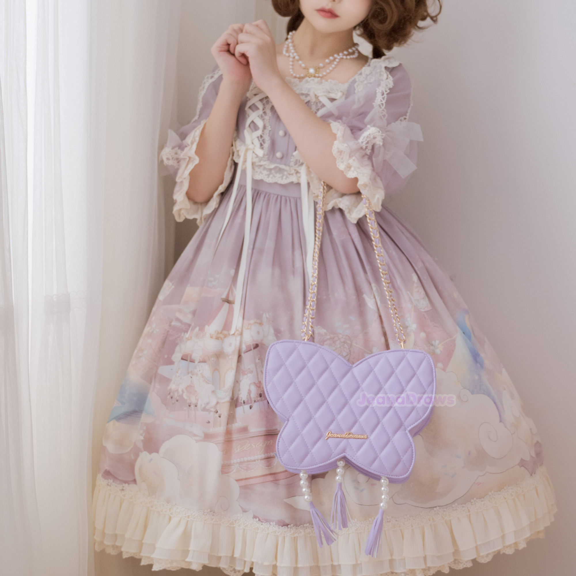 Butterfly Quilted Handbag