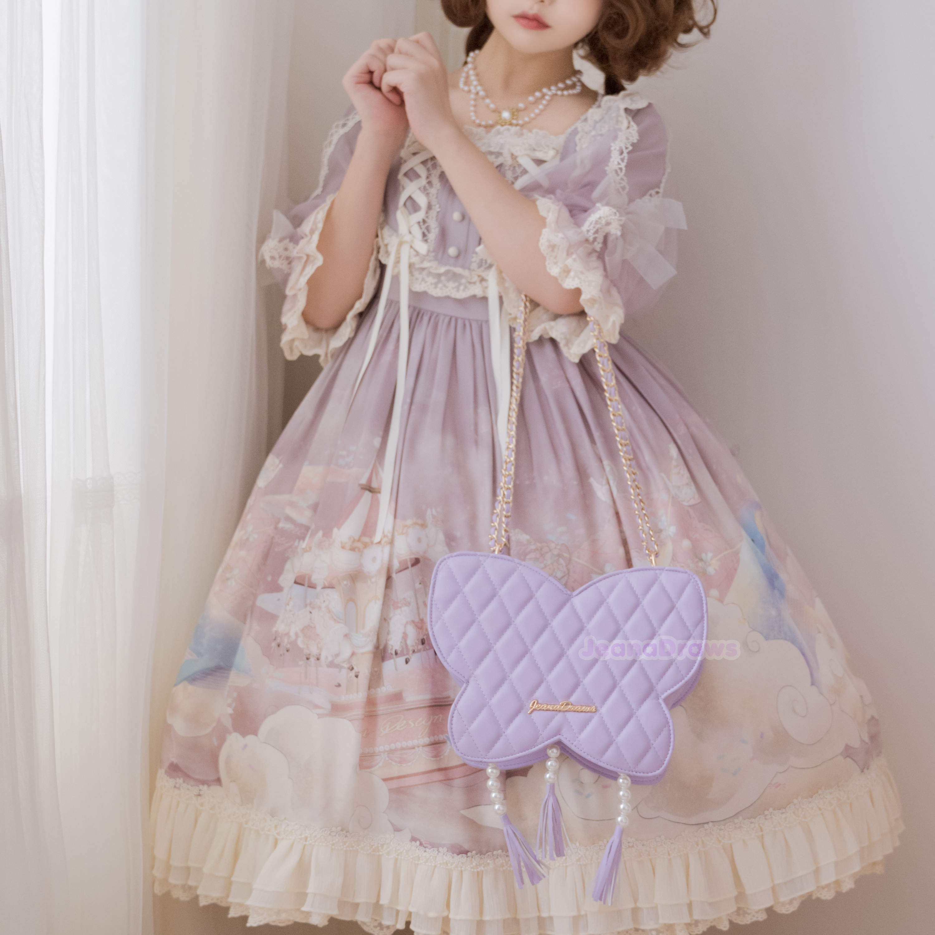 Butterfly Quilted Handbag