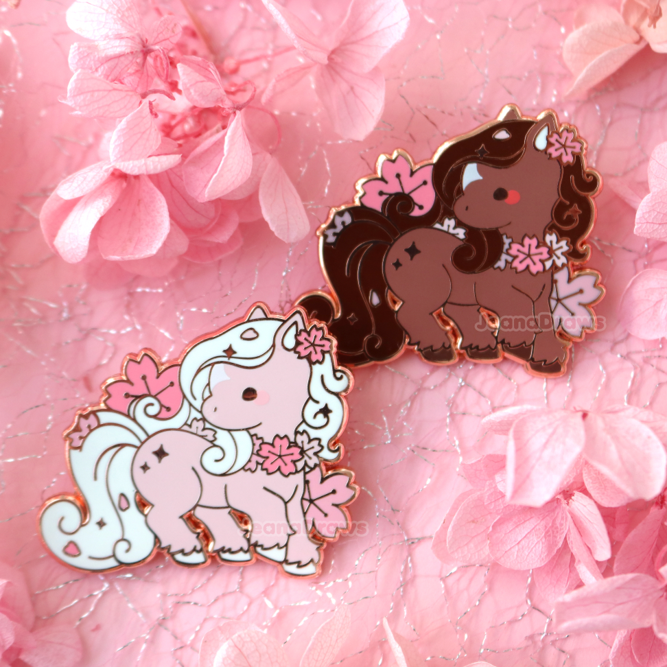 Sakura Horse Enamel Pin