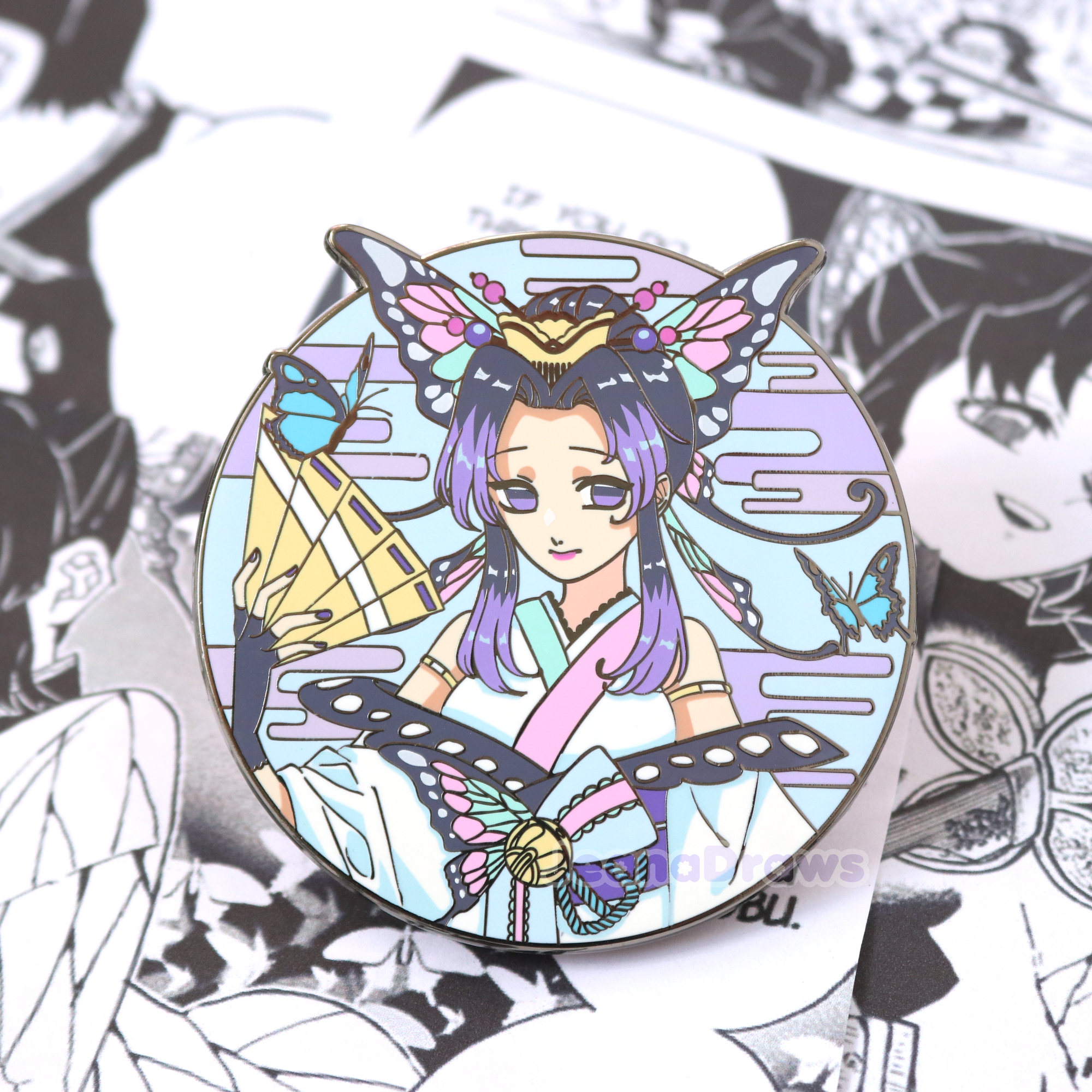 [LE] 3" Yokai AU Kocho no Sei Insect Pillar Enamel Pin