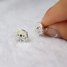 Load image into Gallery viewer, Silver Lakko Stud Earrings
