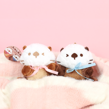 Load image into Gallery viewer, Lakko Otter Magnetic Plush Keychain Pair
