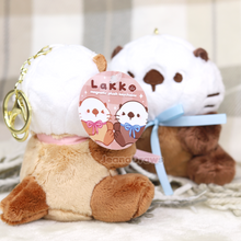 Load image into Gallery viewer, Lakko Otter Magnetic Plush Keychain Pair
