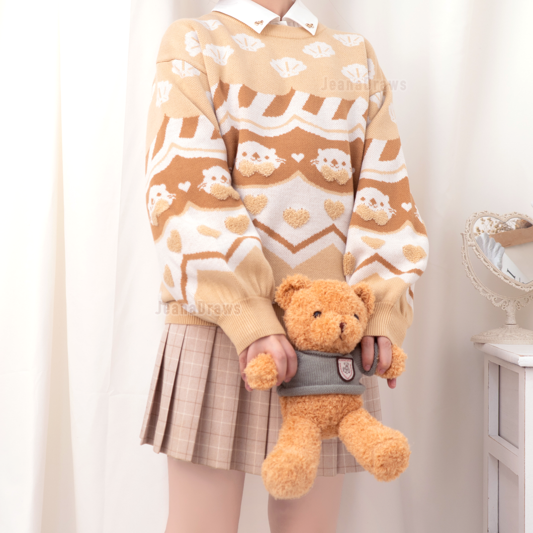 Tan Lakko Crewneck Sweater