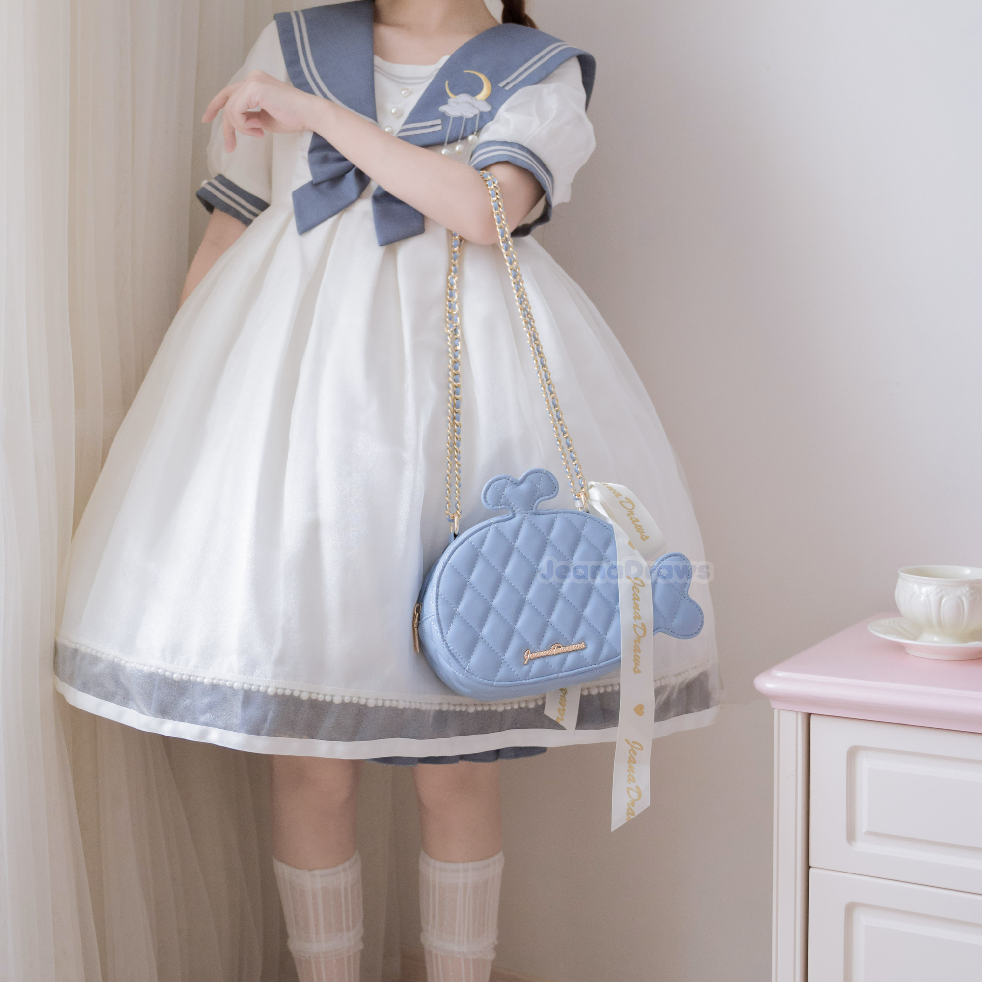 Whale Quilted Handbag