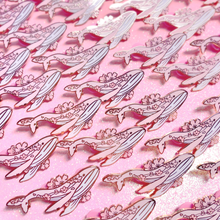 Load image into Gallery viewer, Sakura Whale Enamel Pin
