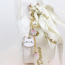 Load image into Gallery viewer, White Cat Bag Charm
